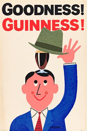 VARIOUS ARTISTS.  GUINNESS. Group of 6 posters. Sizes vary.